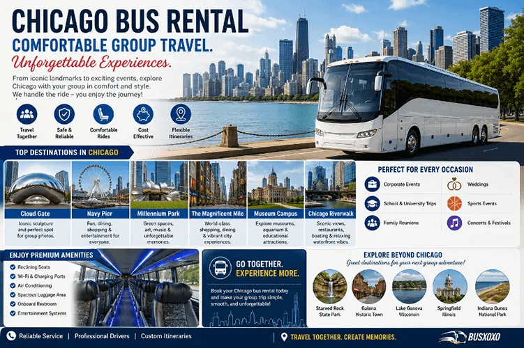 Chicago Bus Rental: Create the Perfect Windy City Adventure with Stress-Free Group Travel